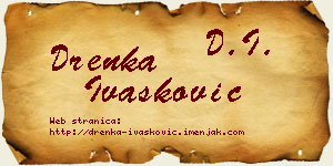 Drenka Ivašković vizit kartica